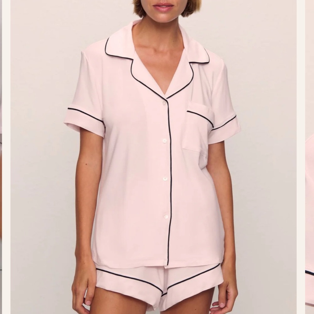 Eberjey Gisele TENCEL™ Modal Relaxed Short PJ Set sorbet pink/black XS